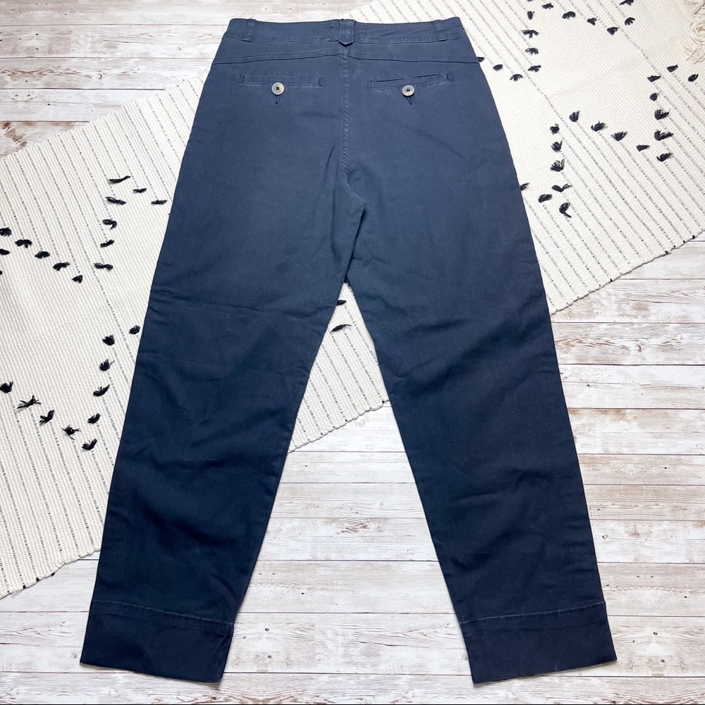 Anthropologie Tapered Embroidered Side Stripe Pants Grey Black Size 2 NWT - Picture 6 of 10